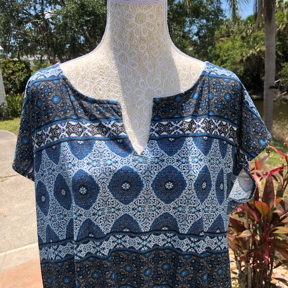 Lucky Brand 🍀 BoHo V-Neck Tie Front 🦋 - Picture 8 of 11